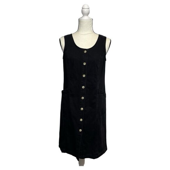 Style & Co Black Button-Down Sleeveless Dress Size 10P Petite - Picture 14 of 14